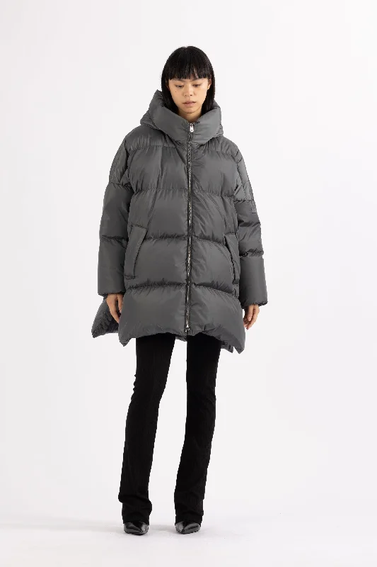 ladies' lightweight anorak coat -OVERSIZED DOWN PARKA DUA