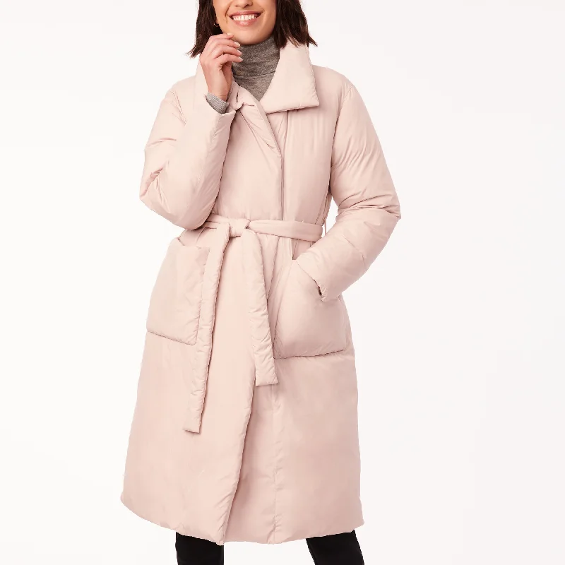 women's hooded winter jacket -Wrap Puffer