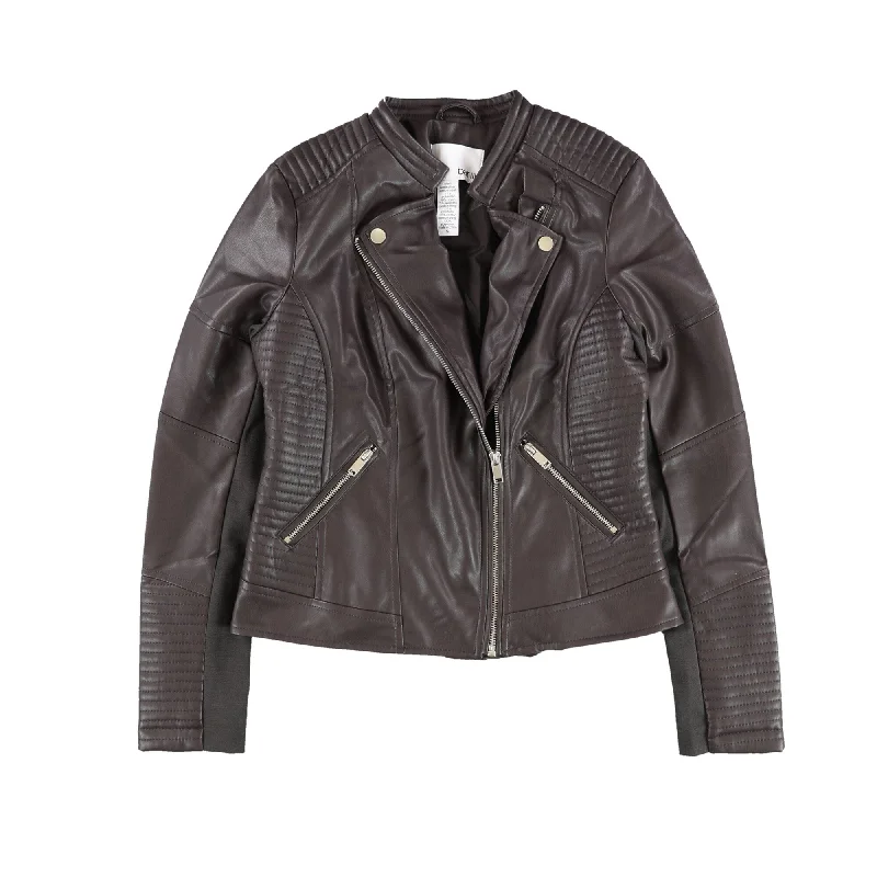 ladies' faux suede jacket -Bar Iii Womens Fauxz Leather Motorcycle Jacket