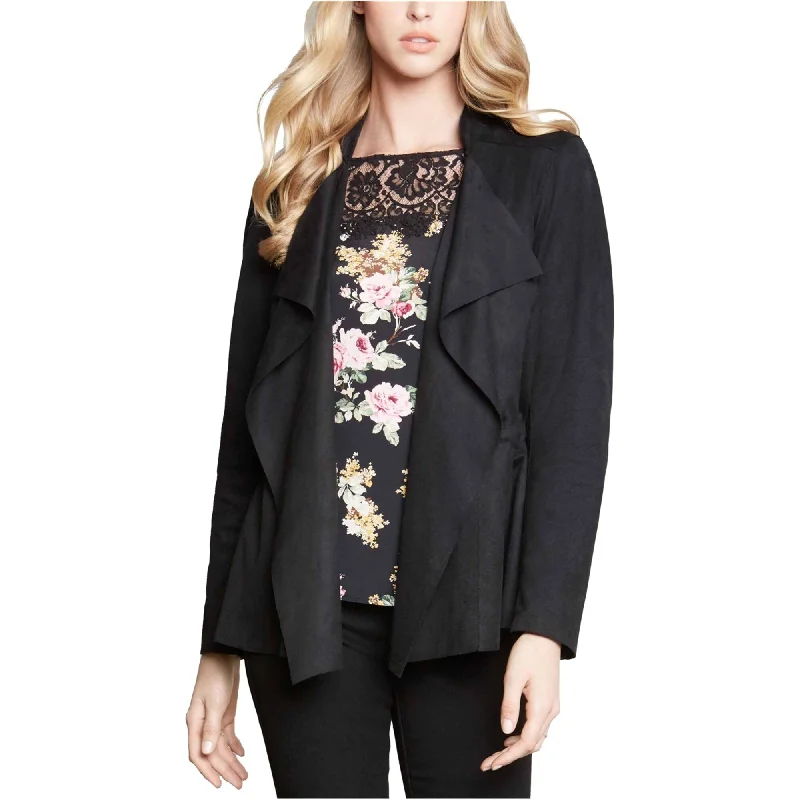 women's stylish blazer -Karen Kane Womens Drape Front Jacket, Black, X-Large