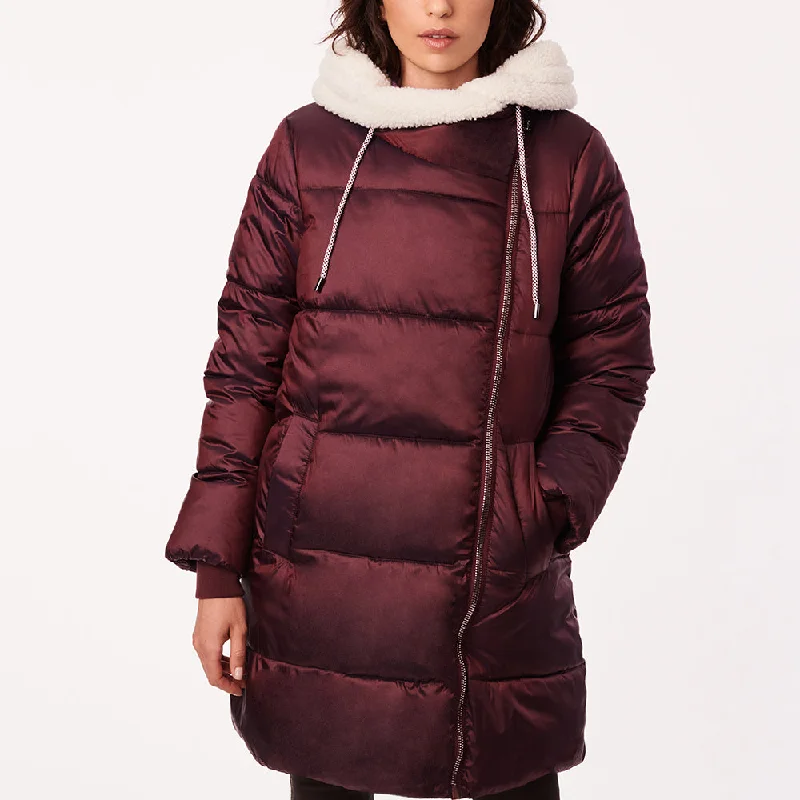 stylish leather jacket for women -Assymetrical Puffer