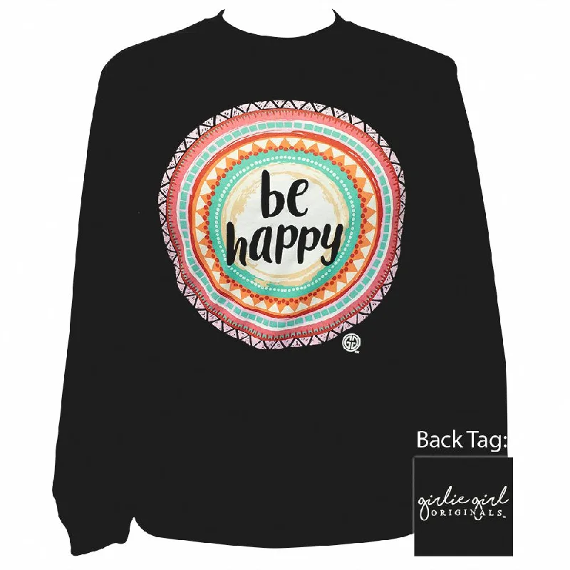 ladies' short sleeve wrap blouse -Be Happy-Black LS-2167