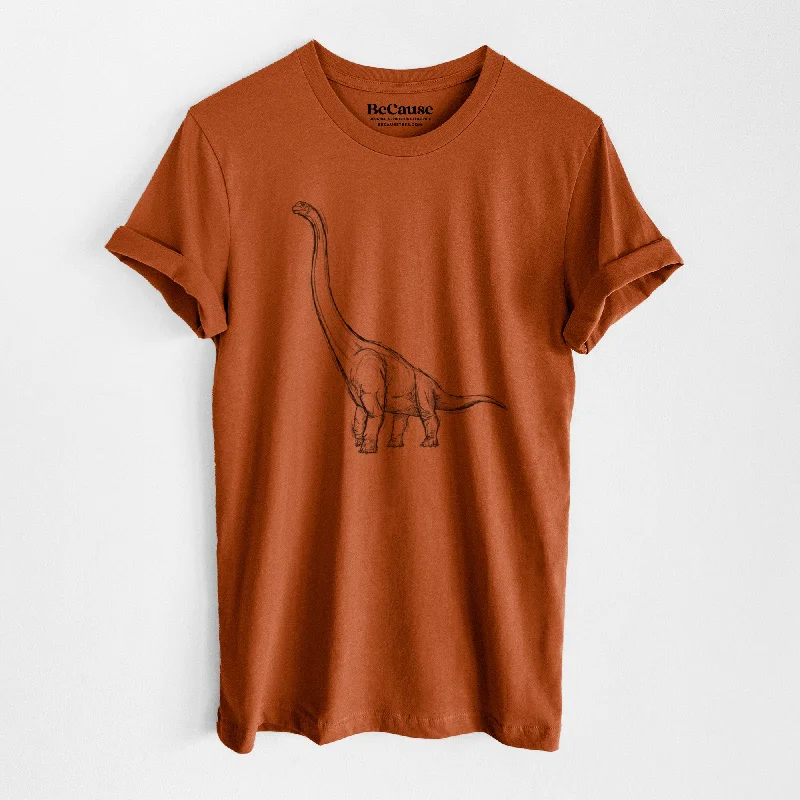 stylish wrap top for ladies -Apatosaurus Excelsus - Lightweight 100% Cotton Unisex Crewneck