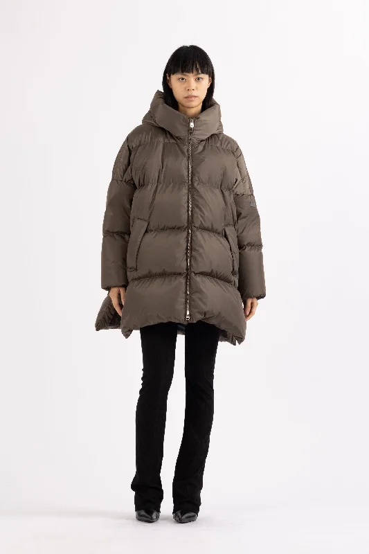 ladies' quilted coat -OVERSIZED DOWN PARKA DUA