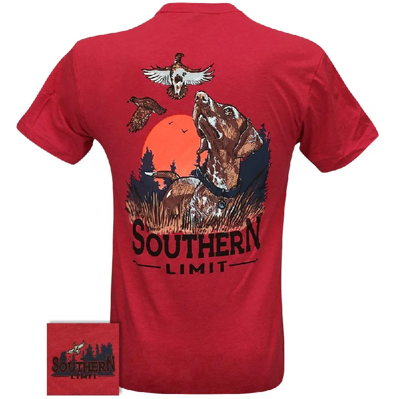 women's casual blouse -Southern Limit Bird Dog Red SS-79