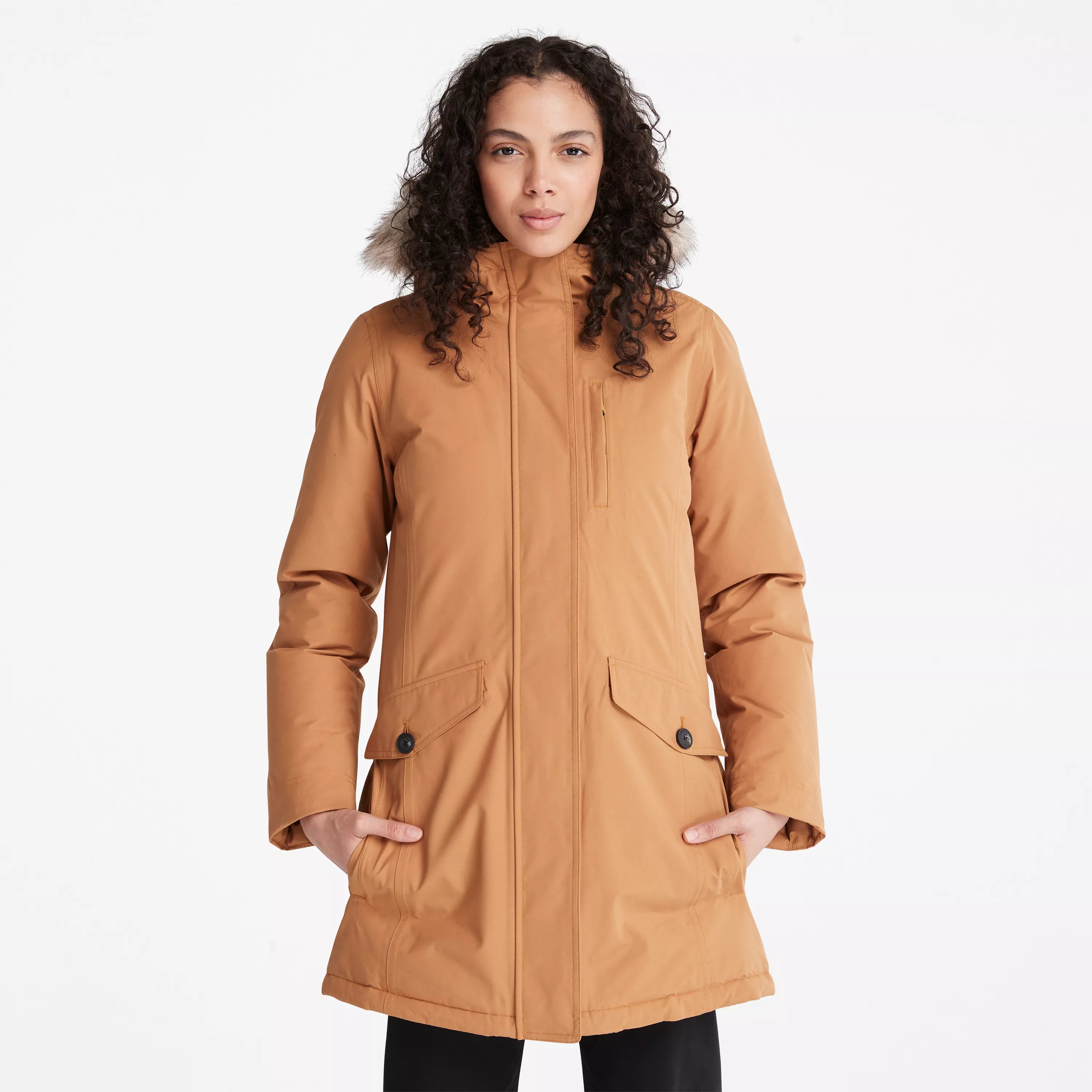 luxury faux fur coat for women -Women's Down-Free Waterproof Parka