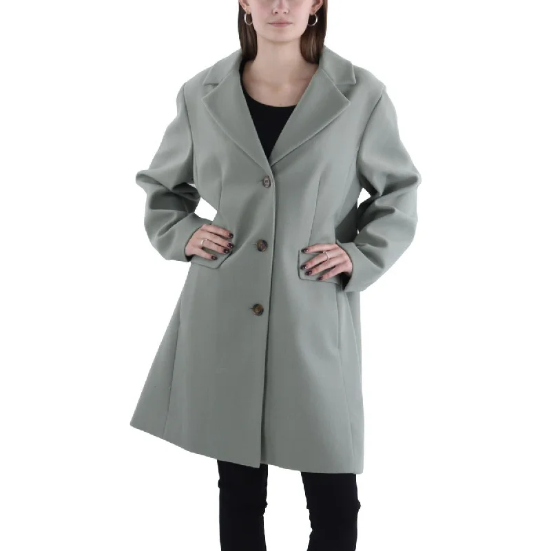 ladies' long hooded winter coat -Womens Lightweight Midi Walker Coat