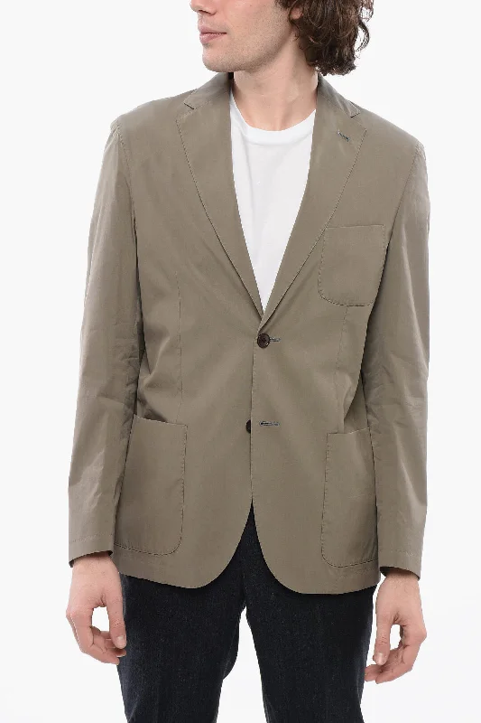 women's lightweight jacket -Corneliani Unlined Blazer With Patch Pocket