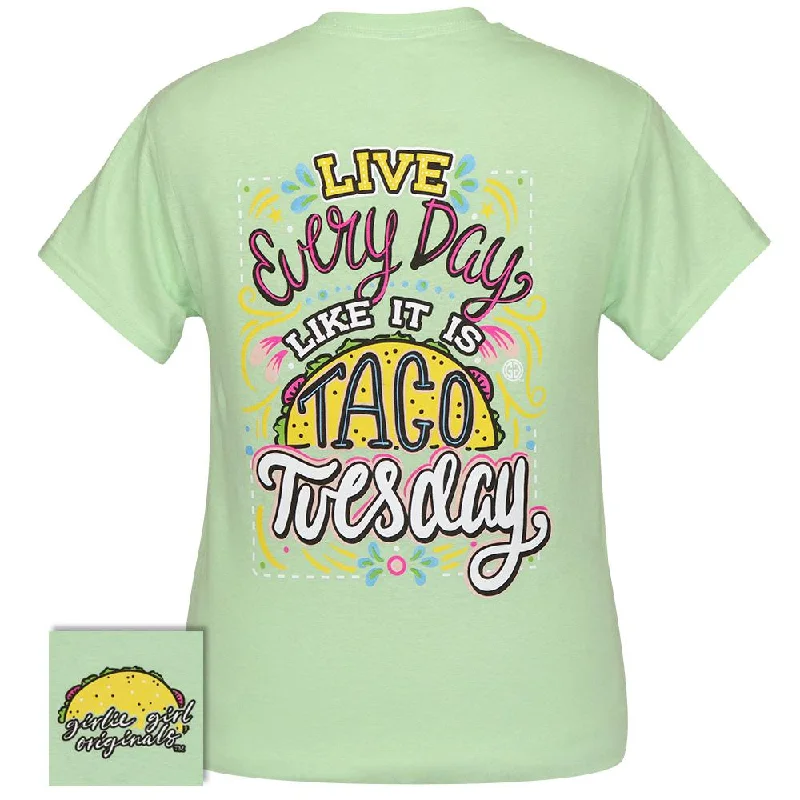 women's embroidered boho blouse -Taco Tuesday-Mint Green SS-2401