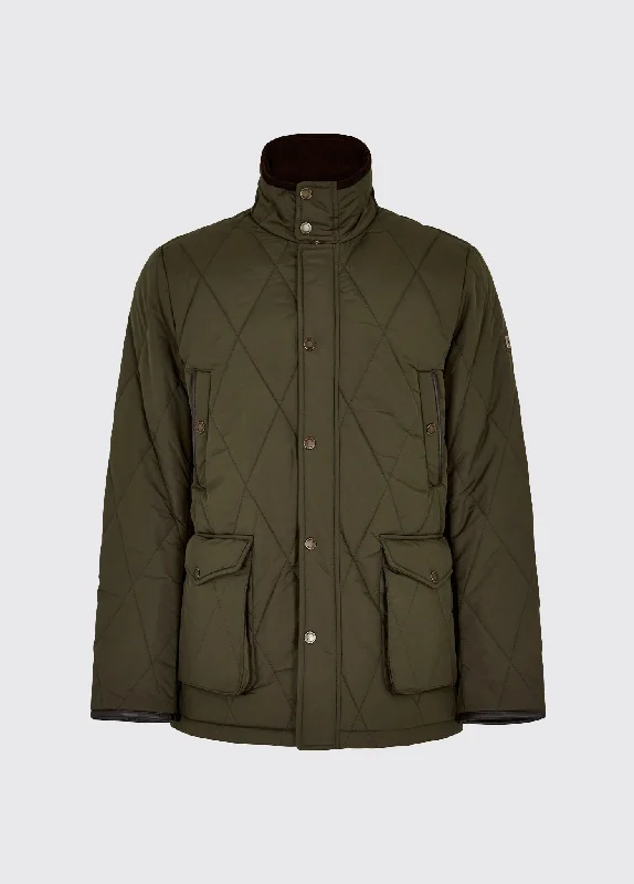 women's cropped bomber jacket -Farmley Men’s Quilted Jacket - Olive