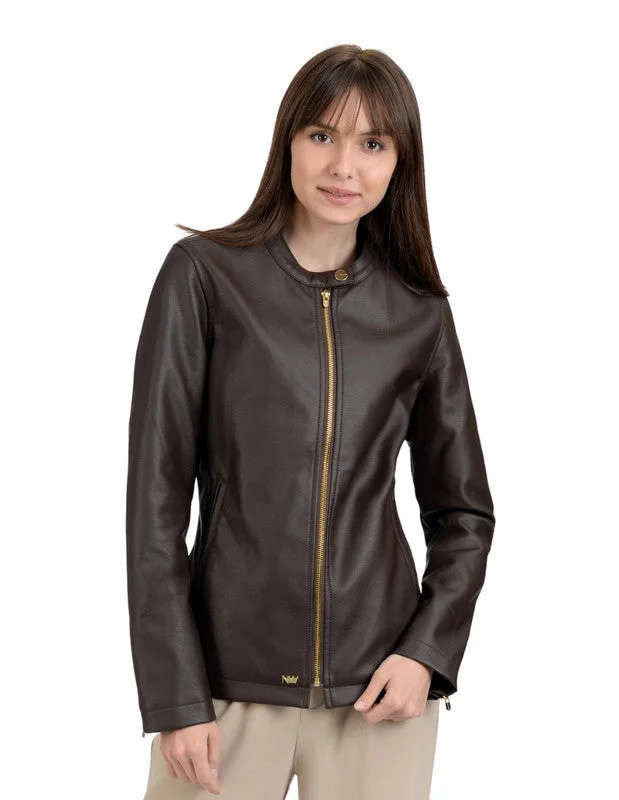 casual linen jacket for women -Nine West Women's Racer Jacket