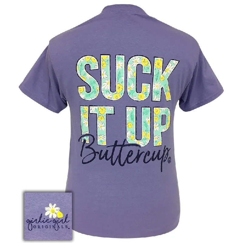 women's silky satin blouse -Suck It Up Buttercup Violet - SS-1993