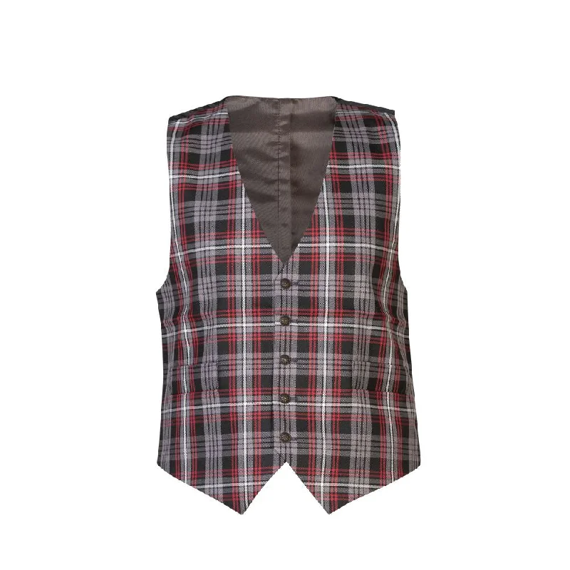 women's slim fit blazer -Gents Polyviscose Tartan Waistcoat - Auld Lang Syne