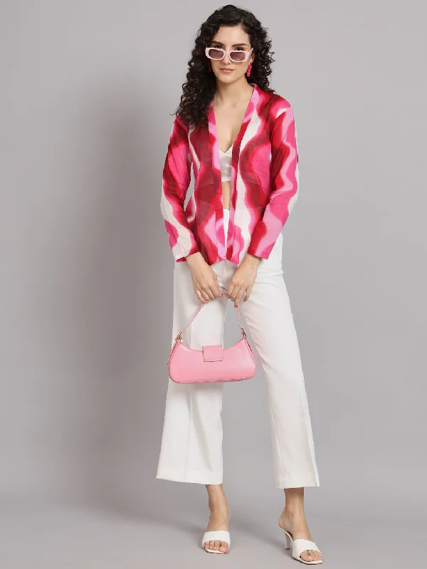 women's elegant cape coat -Front Open Jacket with Wide Trousers