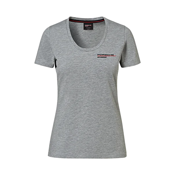 stylish halter neck top for ladies -Porsche Ladies T-Shirt (Gray)- Motorsport Collection