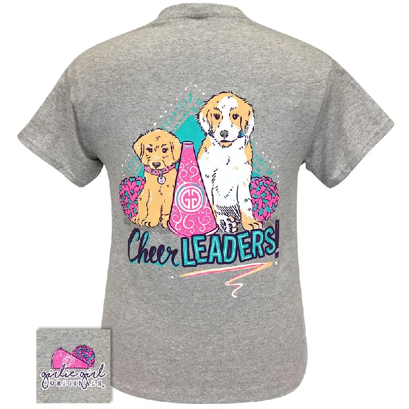 stylish cutout shoulder top for women -Cheerleader Pups-Sport Grey SS-2236