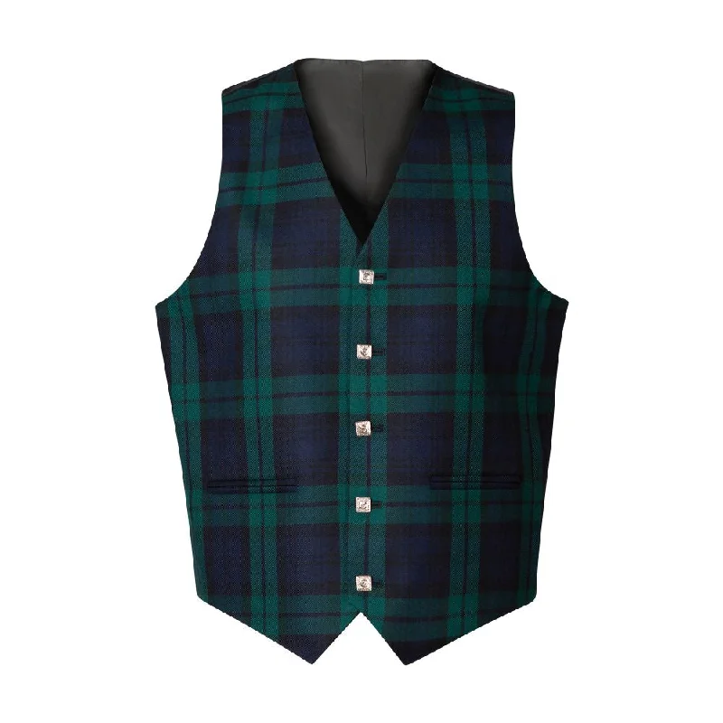 women's teddy bear coat -Men's Tartan Waistcoat - Lochcarron 11oz Lightweight Wool - Made to Order