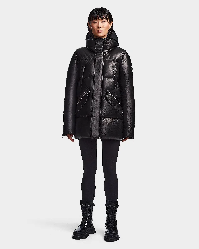 warm shearling coat for women -APOLLO X - 9123506 Black W