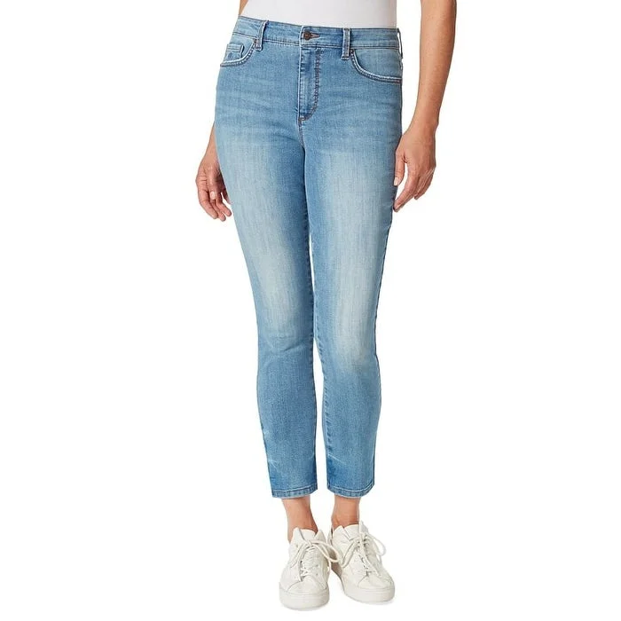 high-rise mom jeans for women -Gloria Vanderbilt Women's Amanda Denim Wash Skinny Jeans Blue Size 4