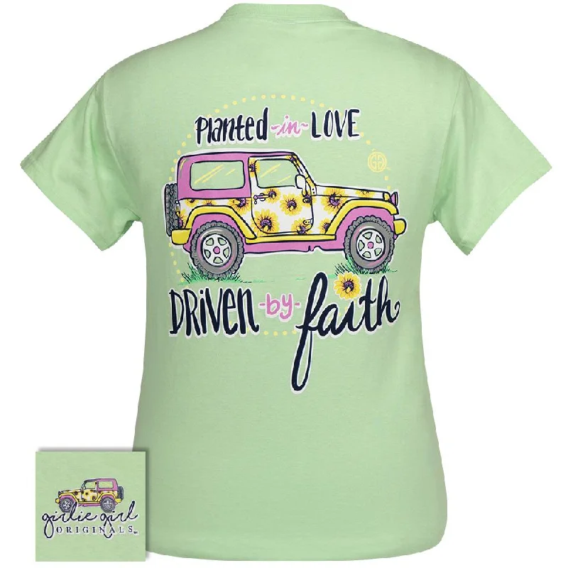 stylish wrap top for ladies -Driven by Faith Mint Green SS-2356