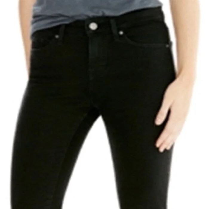 high-rise vintage jeans for women -Levi's Women's Slim Fit Straight Leg Jeans Black Size 33