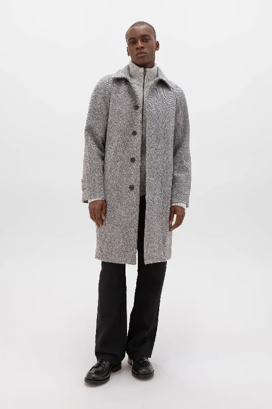 stylish fleece-lined coat for women -'The Balmacaan' Men's Coat | Storm