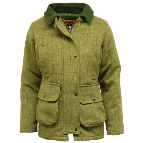 lightweight packable jacket for women -Ladies Derby Tweed Jacket - Sage