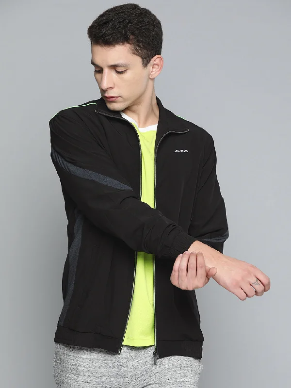 ladies' waterfall drape coat -Alcis Men Running Sporty Jacket