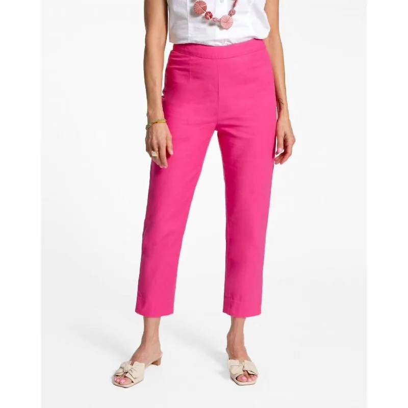 ladies' mid-rise bootcut jeans -Lucy Pant In Pink