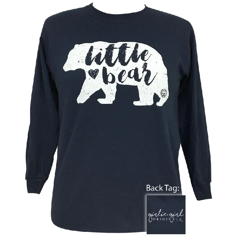 women's soft lounge top -Little Bear-Navy LS-1818