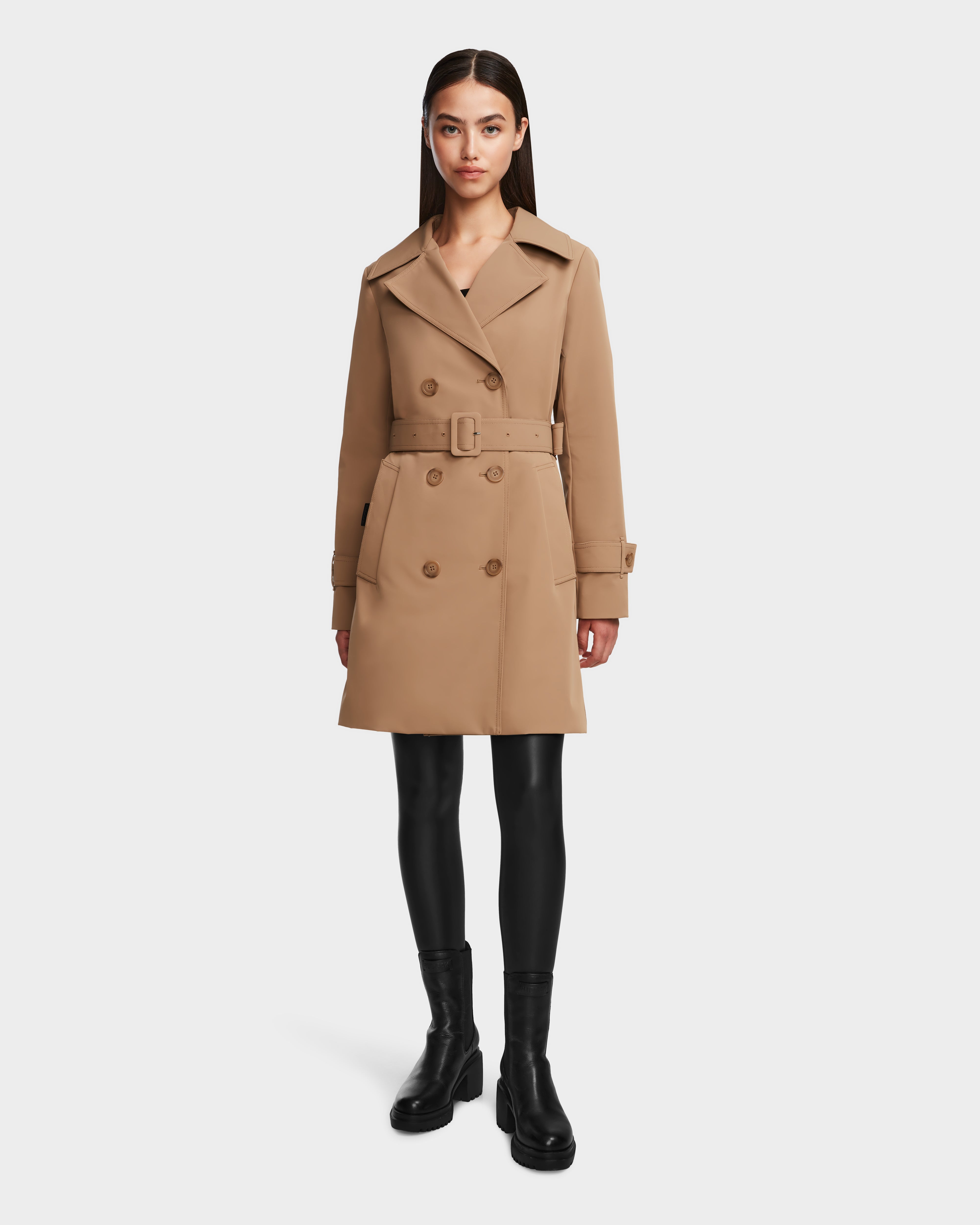 classic women's wool coat -KIMBERLY - 8124801 Camel