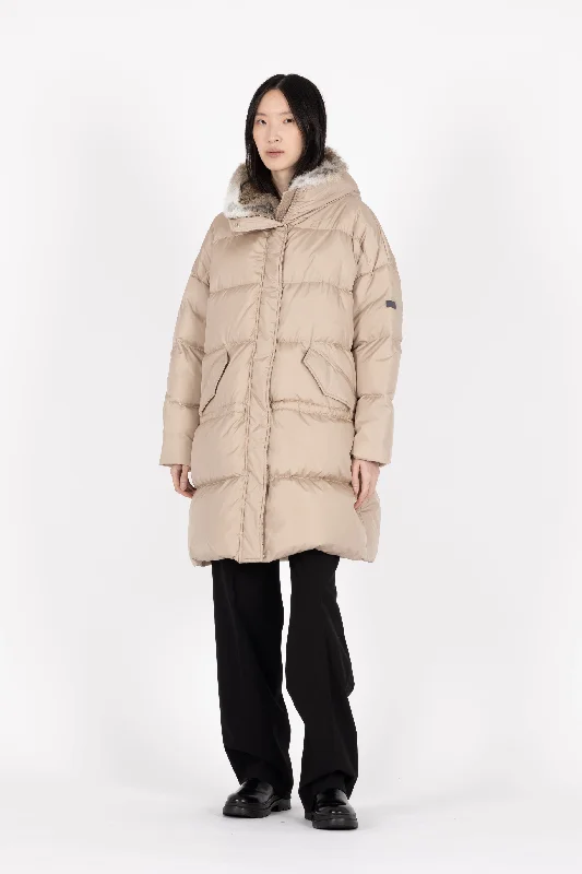 breathable softshell jacket for women -OVERSIZED DOWN PARKA YRA