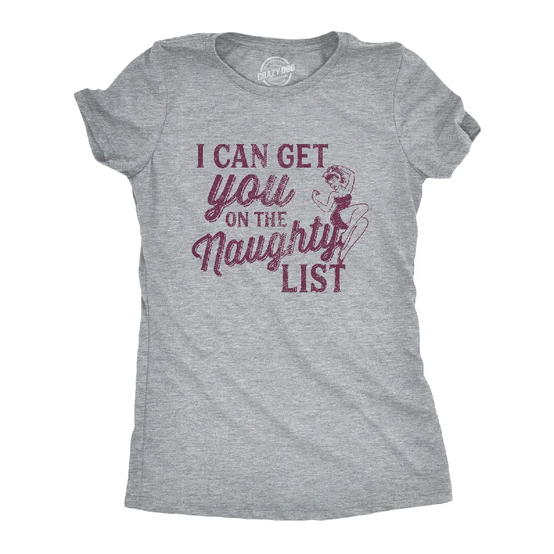 stylish surplice wrap top for women -I Can Get You On The Naughty List Women's T Shirt