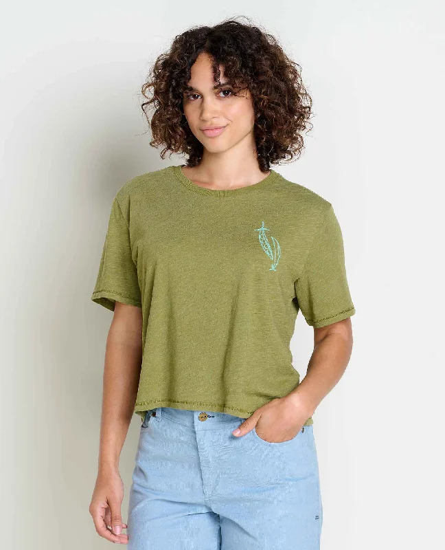 casual scoop neck t-shirt for women -Women's Boundless Jersey Crew