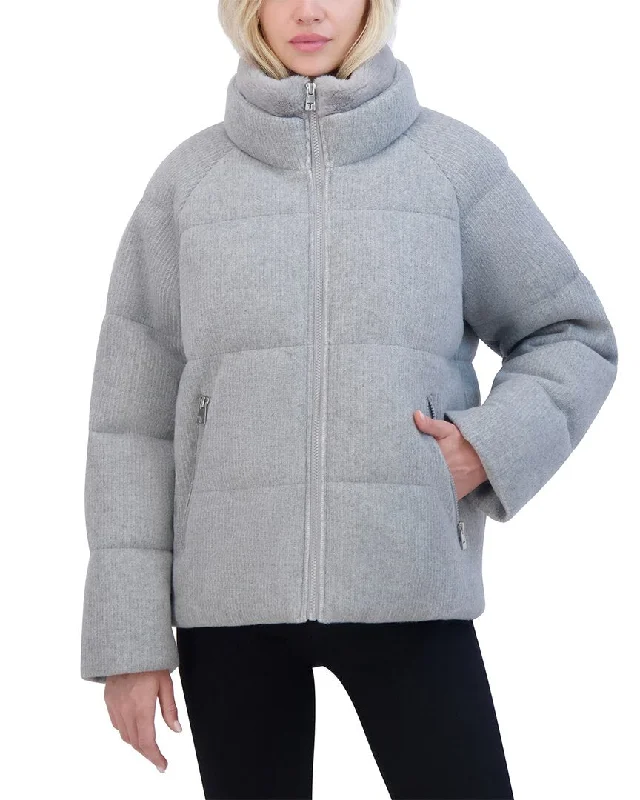 classic trench raincoat for women -Tahari Puffer Jacket