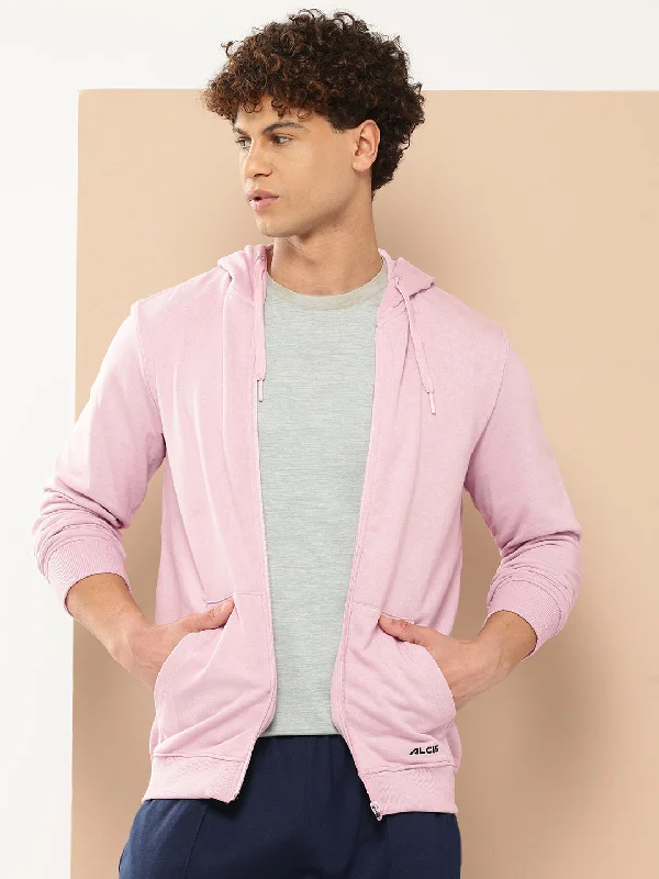 sleek satin bomber jacket for women -Alcis Men Lilac Solid Bomber Jacket