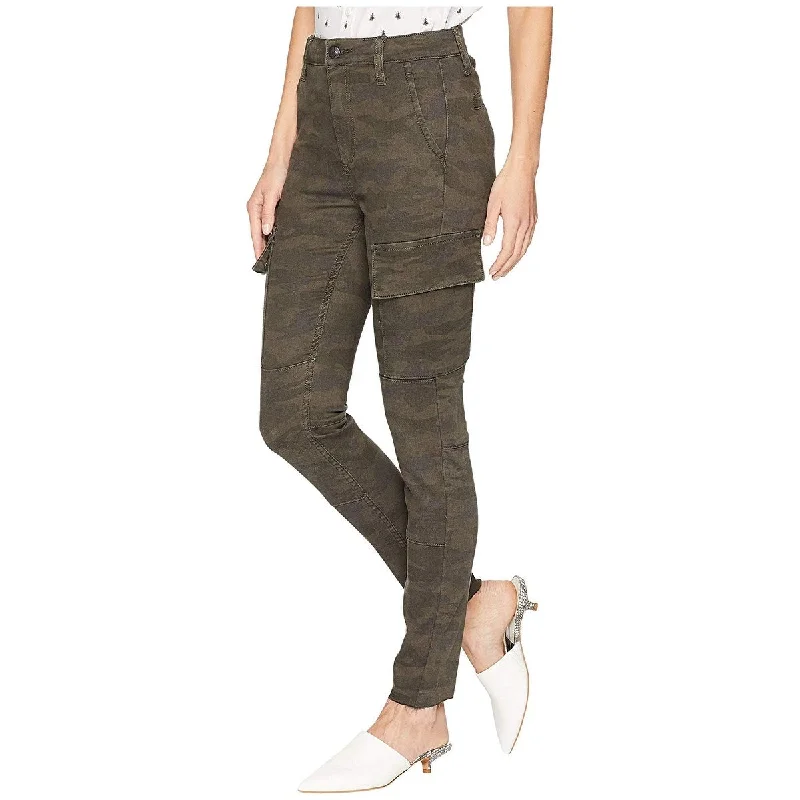 comfortable plus-size skinny jeans -Joe's Jeans Women's Charlie Ankle Cargo in Camo Green Size 25