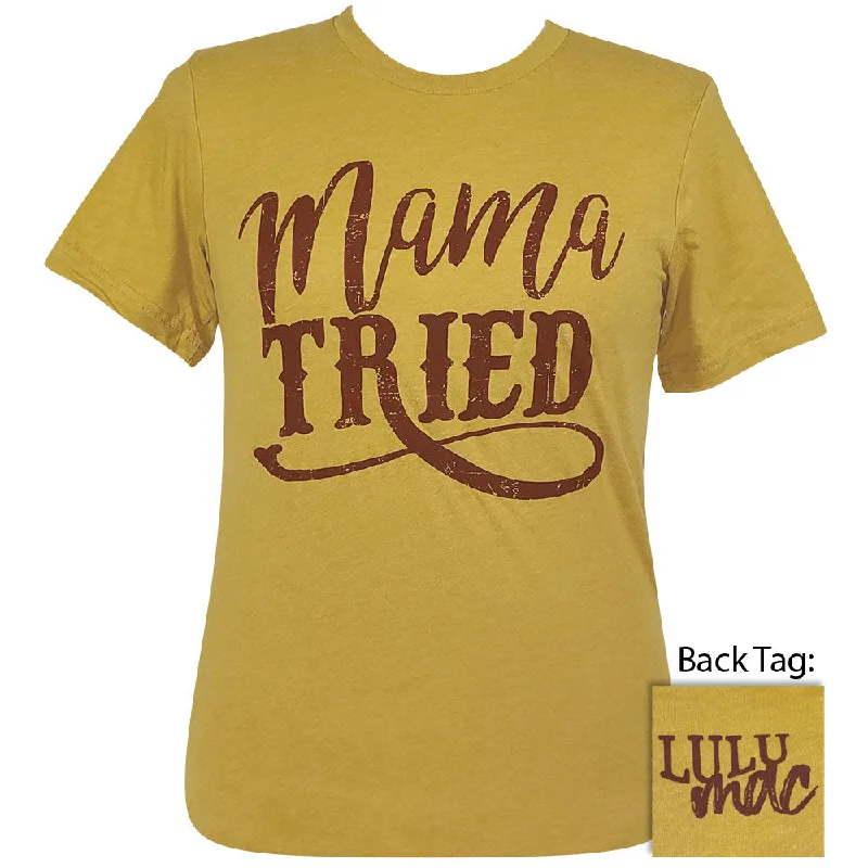 classic collared shirt for ladies -Lulu Mac-Mama Tried SS-LM99-Heather Mustard