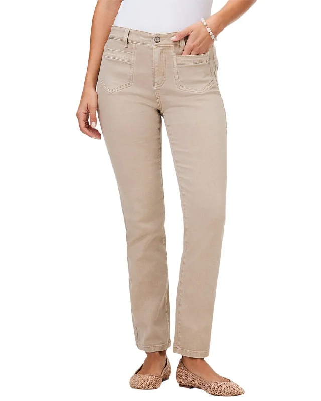 women's tapered mom jeans -NIC+ZOE Mid Rise Straight Pocket Jeans