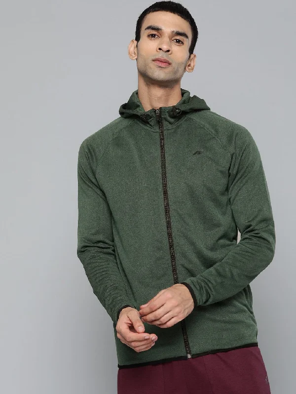 women's cropped bomber jacket -Alcis Men Solid Green Jackets