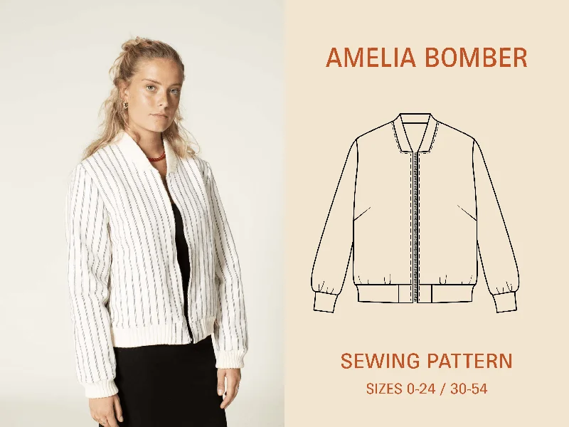 versatile trench coat for ladies -Amelia Bomber Jacket pattern