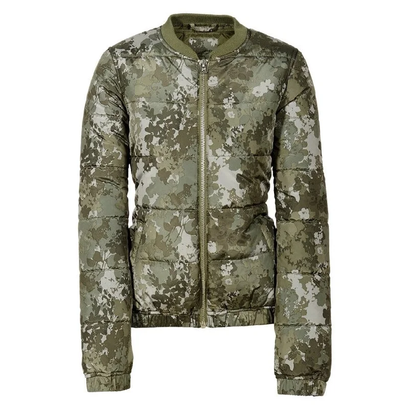 chic oversized blazer for women -Aeropostale Womens Floral Camo Puffer Jacket