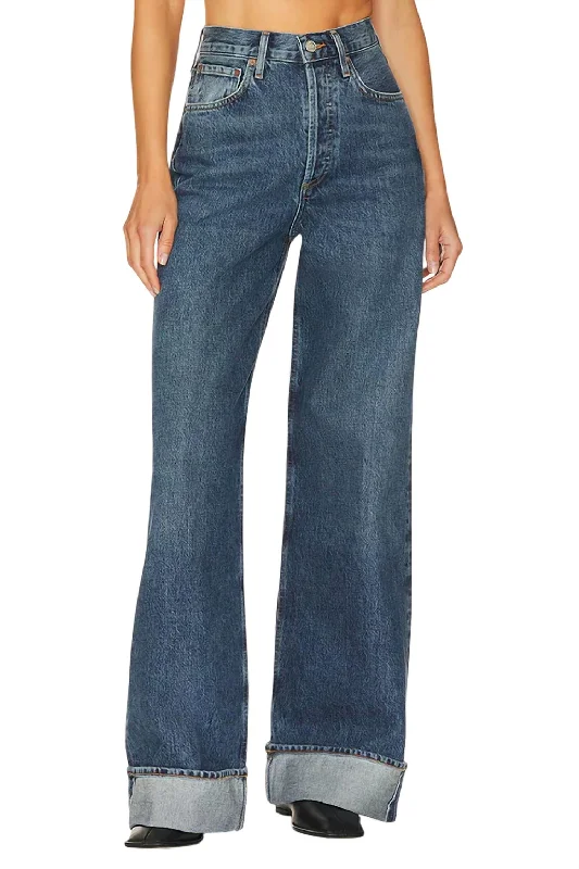 women's eco-friendly denim jeans -Dame High Rise Wide Leg Jeans In Control