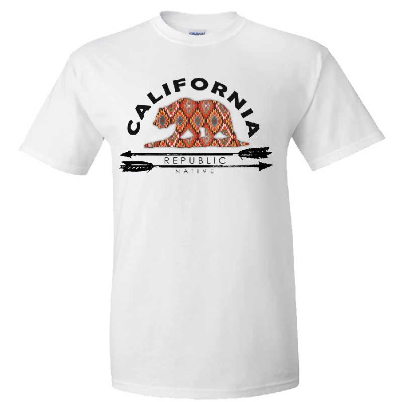 women's embroidered boho blouse -California Republic Native Asst Colors T-shirt/tee