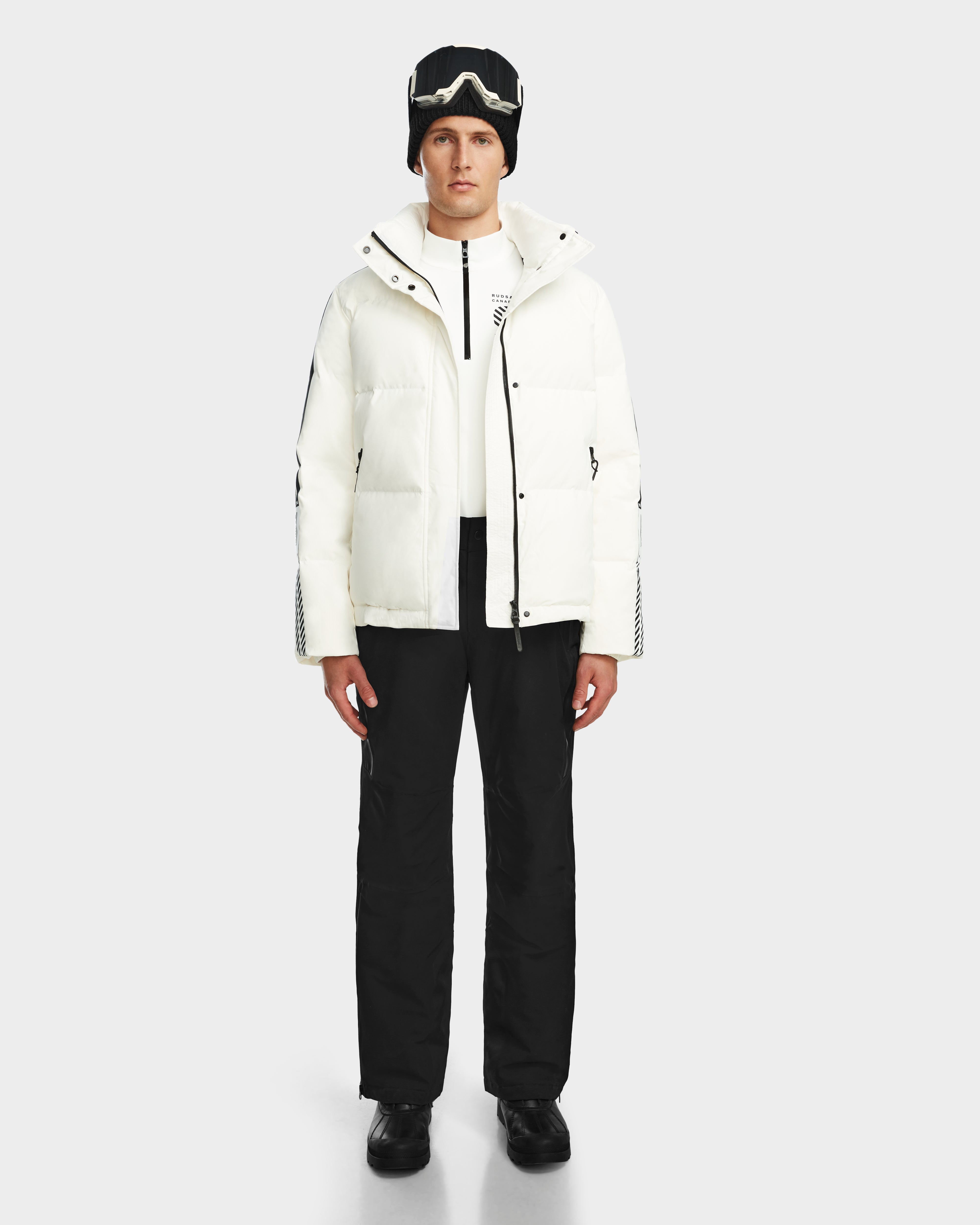 urban style cropped puffer jacket -USHER - 6124516 Optic White