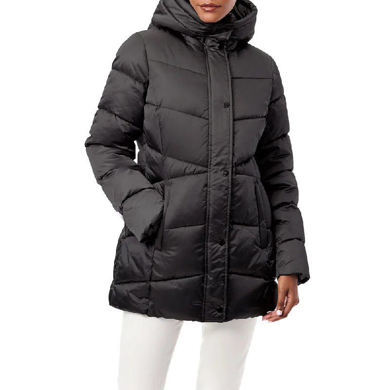 ladies' quilted coat -Funnel Neck Puffer