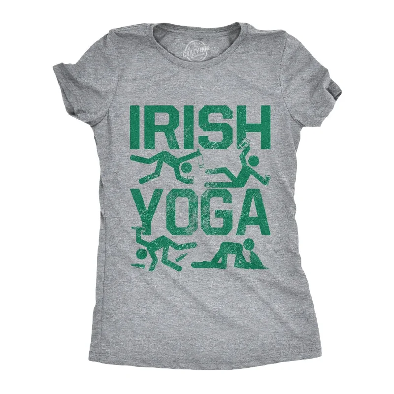 fashionable twisted hem top for women -Irish Yoga Women's T Shirt