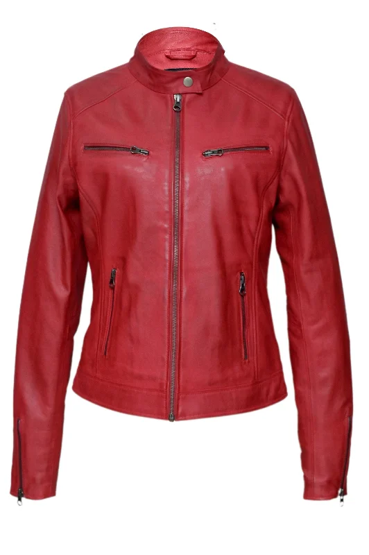 ladies' wool overcoat -LIRA WOMEN LEATHER JACKET