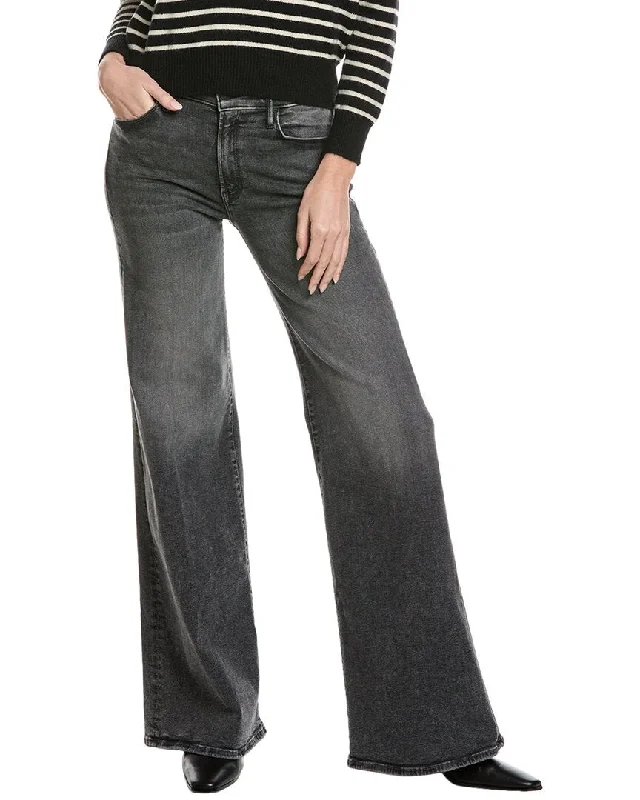 ladies' ripped skinny jeans -MOTHER The Twister Heel I Hate Snakes Wide Leg Jean