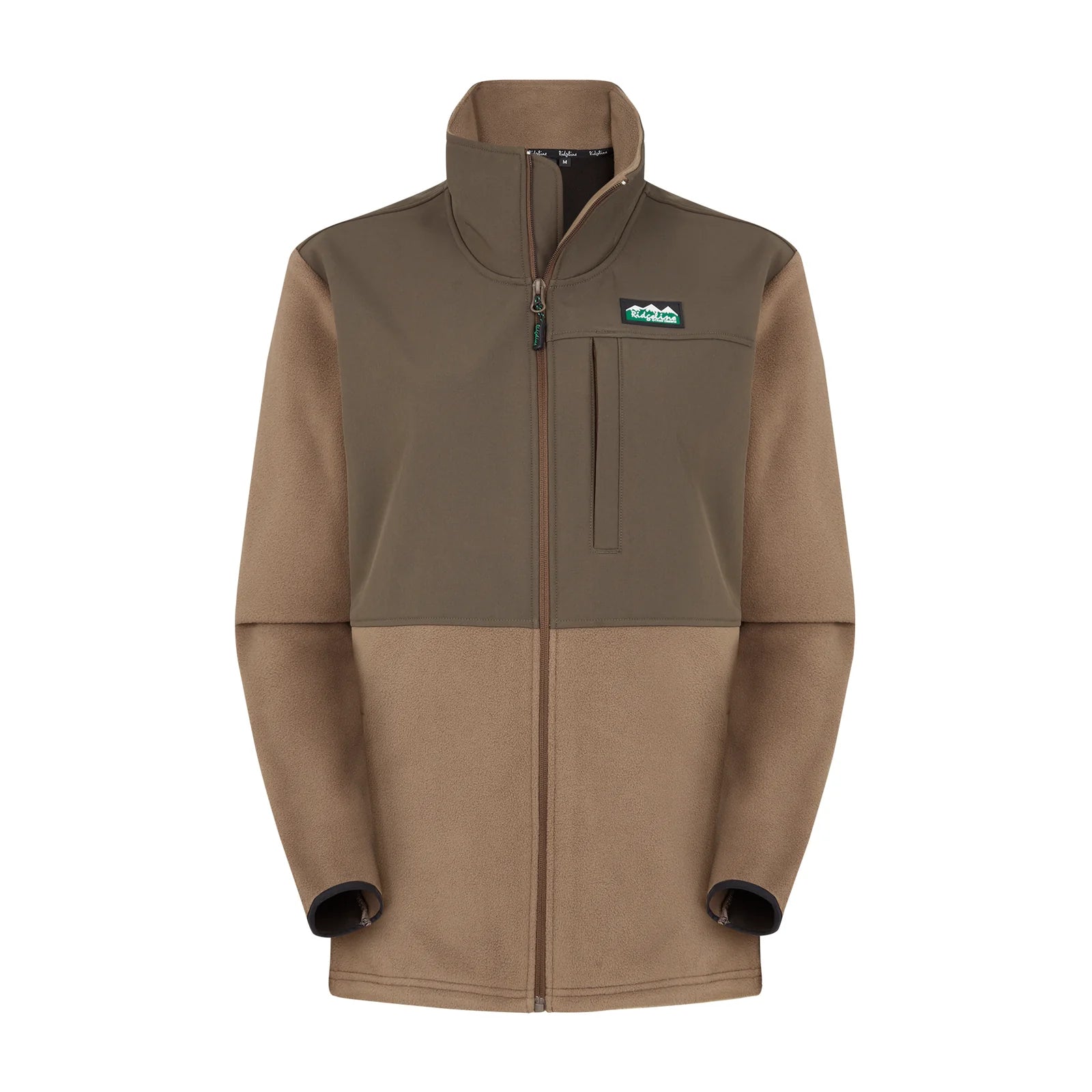 urban style cropped puffer jacket -Ridgeline Women's Hybrid Fleece Jacket - Bark/Light Bark